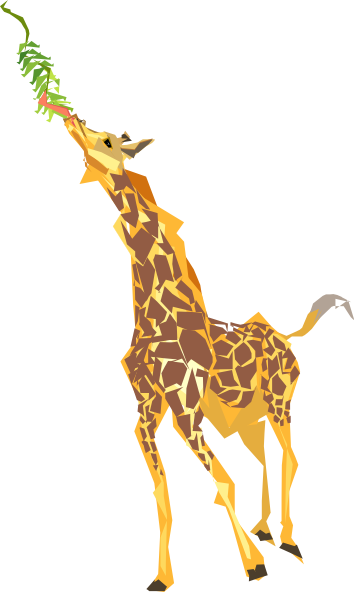 Giraffe Eating Clip Art At Clker Com   Vector Clip Art Online Royalty