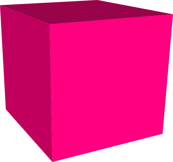 Pink Cube Clip Art At Clker Com   Vector Clip Art Online Royalty Free