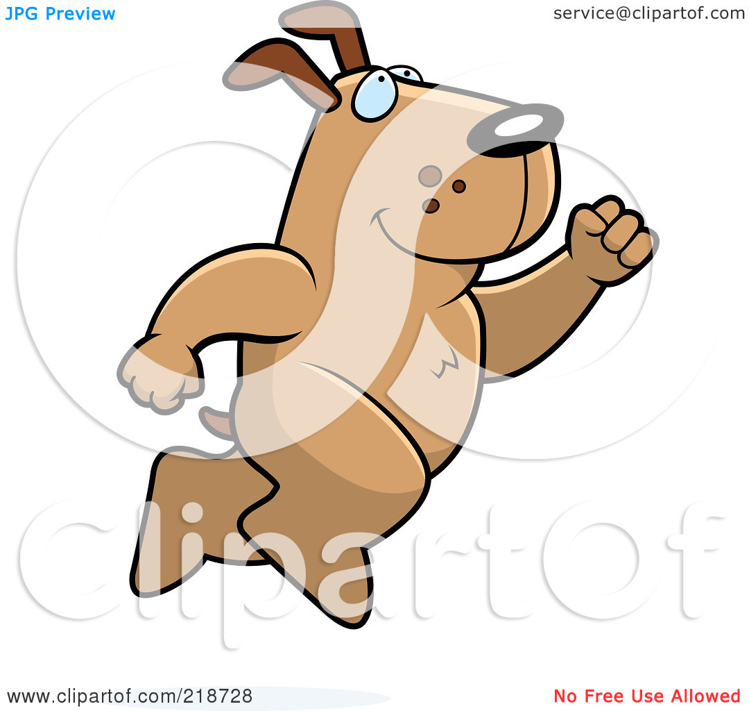 Royalty Free  Rf  Clipart Illustration Of A Big Dog Leaping By Cory