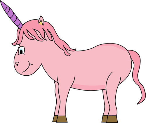 Unicorn Clip Art Image Pink