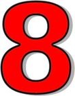 Alphabets Numbers   Outlined Numbers   Red   Public Domain Clip