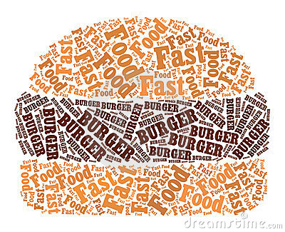 Burger Text Graphic And Arrangement Concept On White Background 