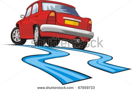 Car Sliding On Ice Cartoon Car Drifted On A Ice Road