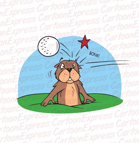 Cartoon Vector Illustration Of A Golf Gopher Club