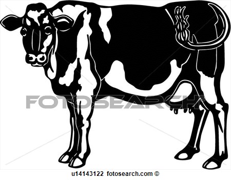 Clipart Of  Cattle Animal Breeds Cow Farm Holstein Livestock    