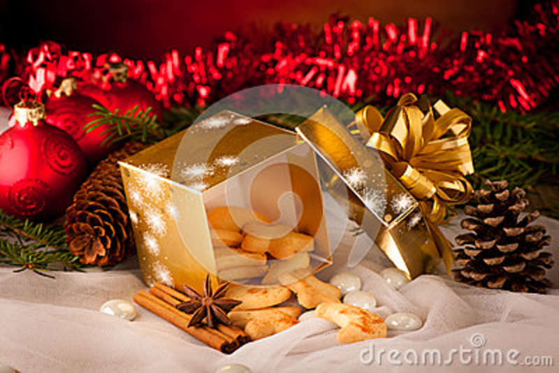 Delicious Cookies With Christmas Decoration Royalty Free Stock Images