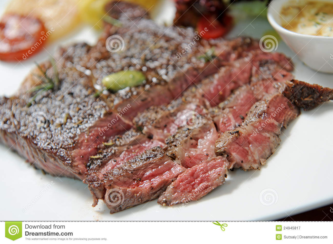 Eating A Steak Royalty Free Stock Photography   Image  24945817