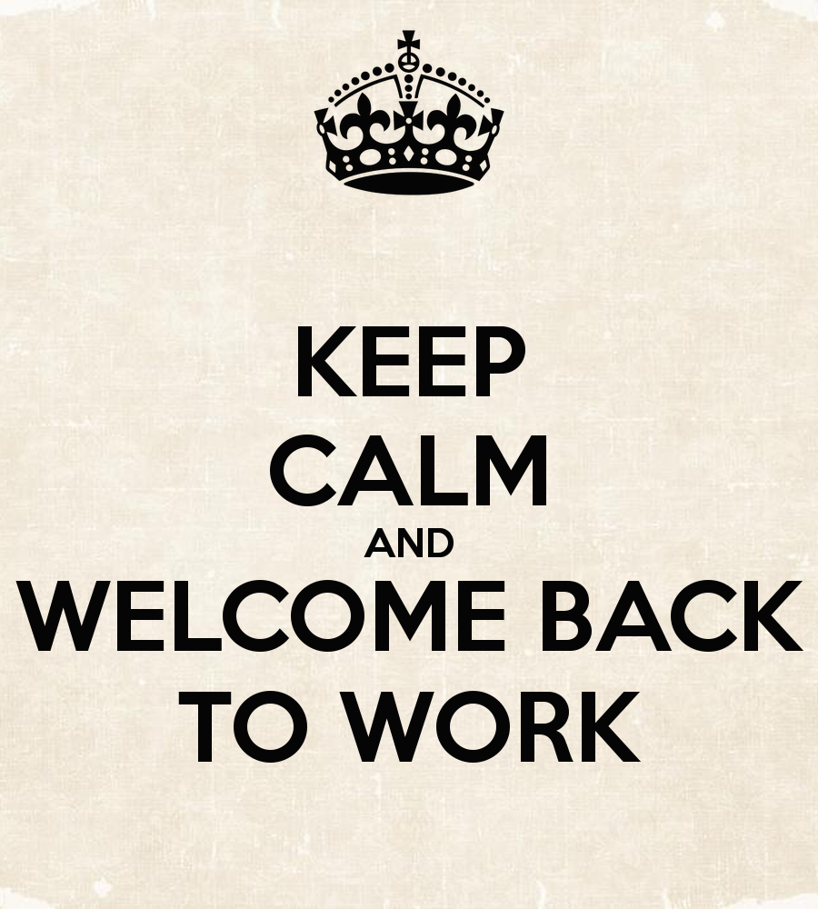 Gallery For   Welcome Back To Work Signs Clip Art