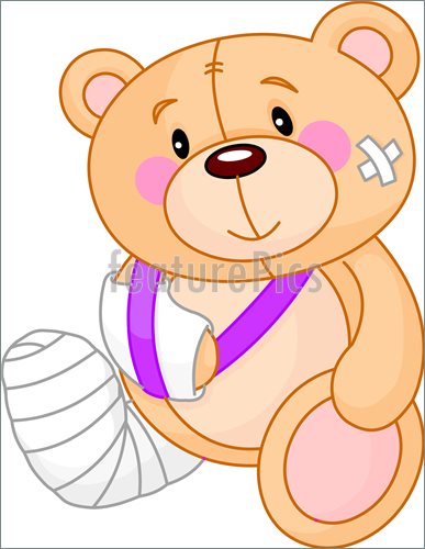 Illustration Of Get Well Teddy Bear  Royalty Free Vector At