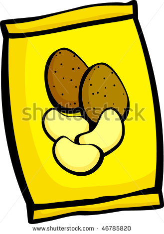 Potato Chips Bag Stock Vector Illustration 46785820 Shutterstock