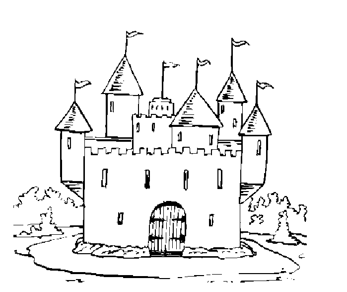 Printable Coloring Pages Of Castle In Forest