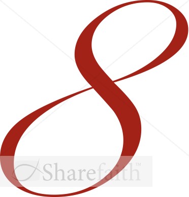 Red Number 8   Number Clipart