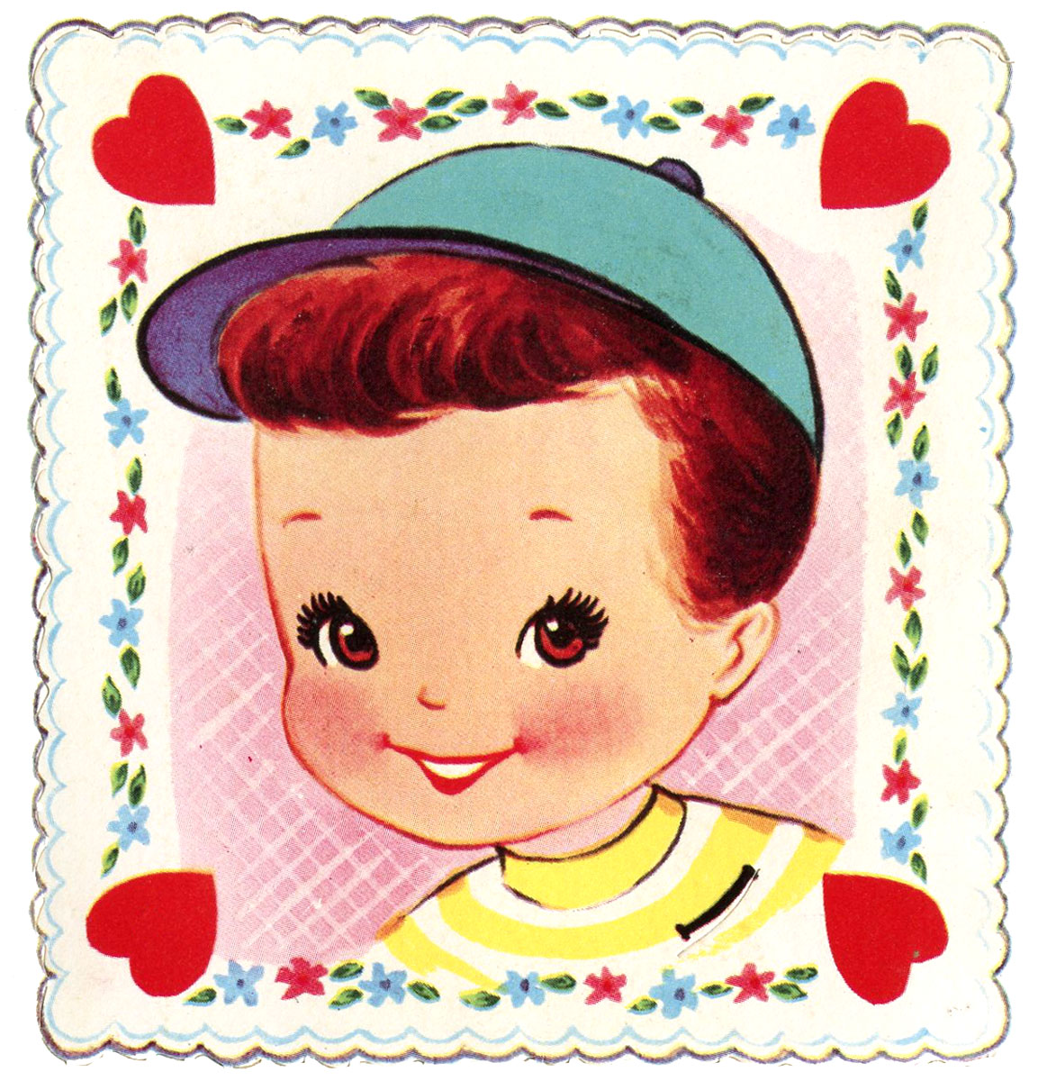 Retro Valentine Graphic   Cute Little Boy   The Graphics Fairy