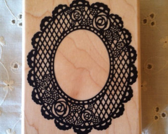Rubber Stamp   Lace Paper Frame Fl Oral Lace Frame Paper Cut Outs