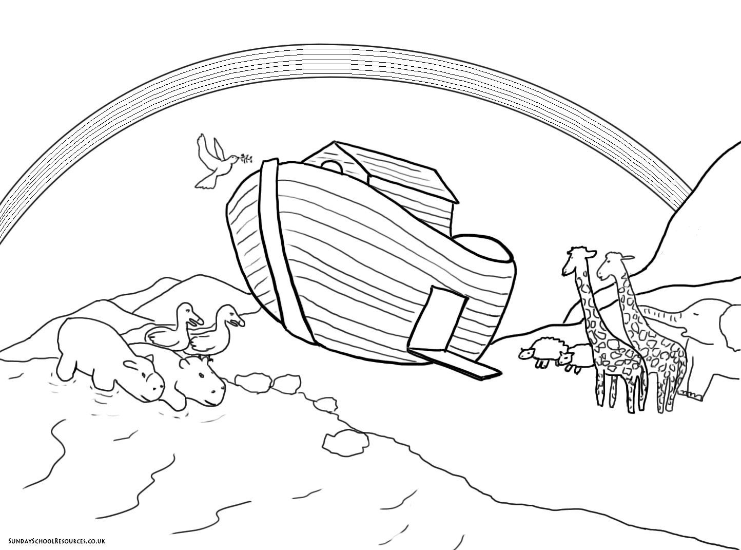 Sunday School   Noah S Ark Bible Coloring Pages