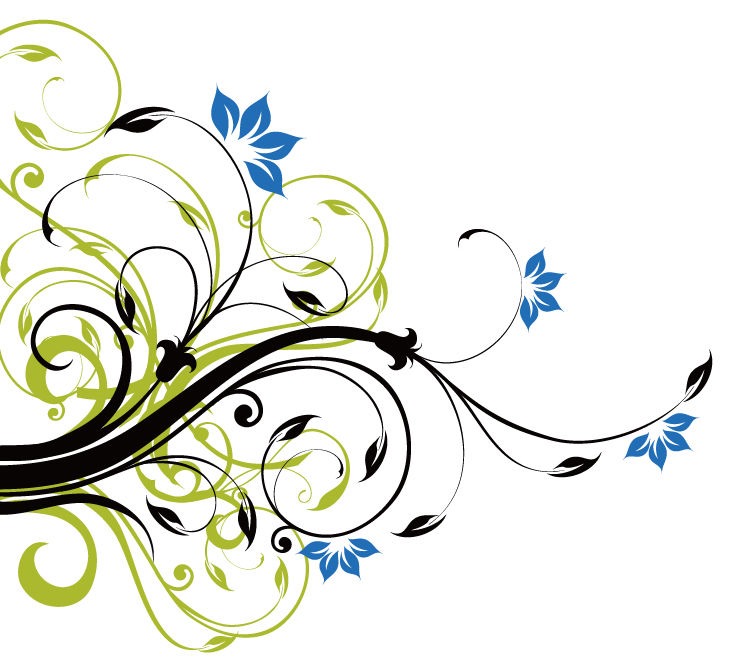 Swirl Floral Decoration Background Vector Graphic   Free Vector
