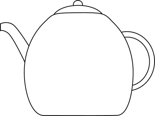 Black And White Kettle Clip Art   Black And White Kettle Image