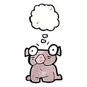 Cartoon Confused Little Dog   Clipart Graphic