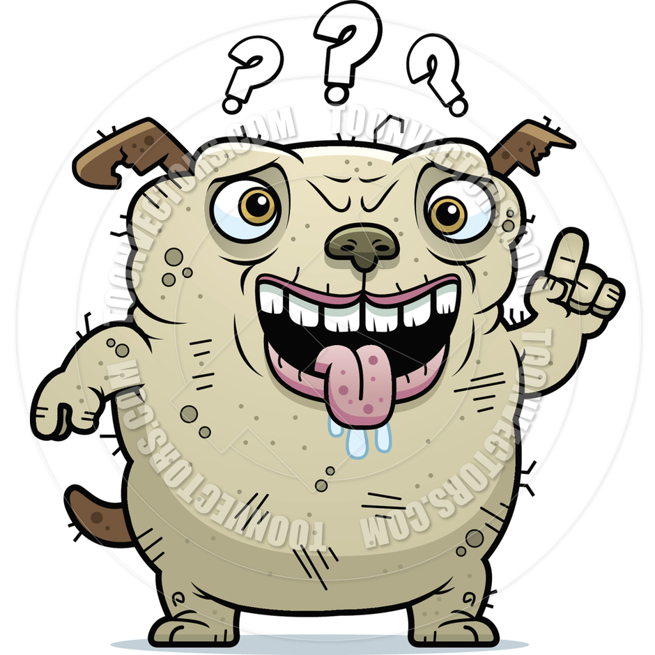 Cartoon Ugly Dog Confused By Cory Thoman   Toon Vectors Eps  5871