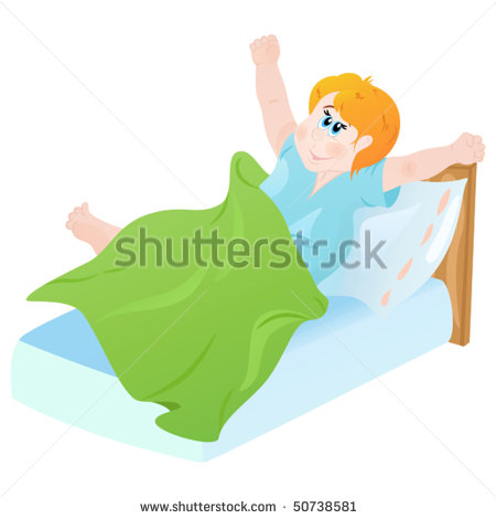 Cartoon Waking Up In Bed