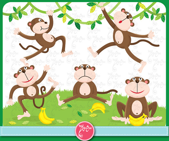 Clip Art Cute Animalscartoon Monkey Jungle Animals Monkey Clipart    