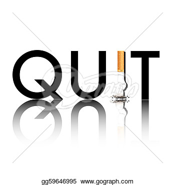Clip Art New Year S Resolution Quit Smoking Concept With The I In Quit