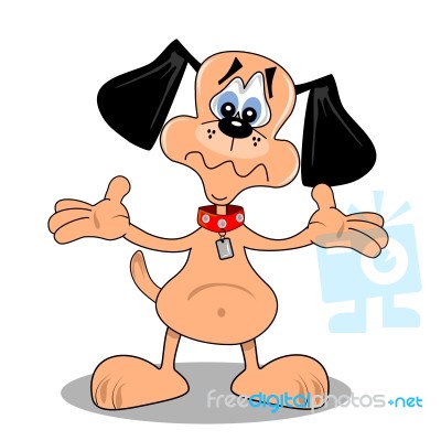Confused Cartoon Dog Stock Image   Royalty Free Image Id 10077485