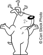 Confused Dog   A Cartoon Dog Looking Confused And Shrugging