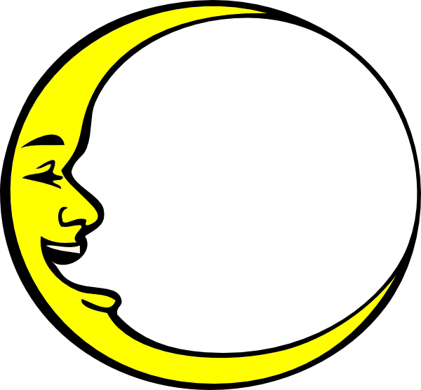 Crescent Moon Smiling Clip Art At Clker Com   Vector Clip Art Online