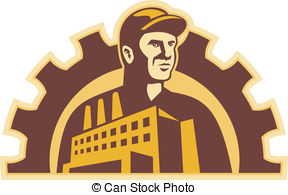 Factory Worker Vector Clipart Royalty Free  1752 Factory Worker Clip