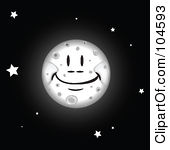 Free  Rf  Smiling Moon Clipart Illustrations Vector Graphics  1