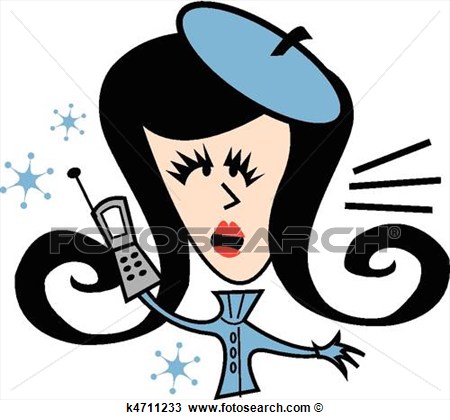 Girl On Cell Phone Clip Art View Large Clip Art Graphic