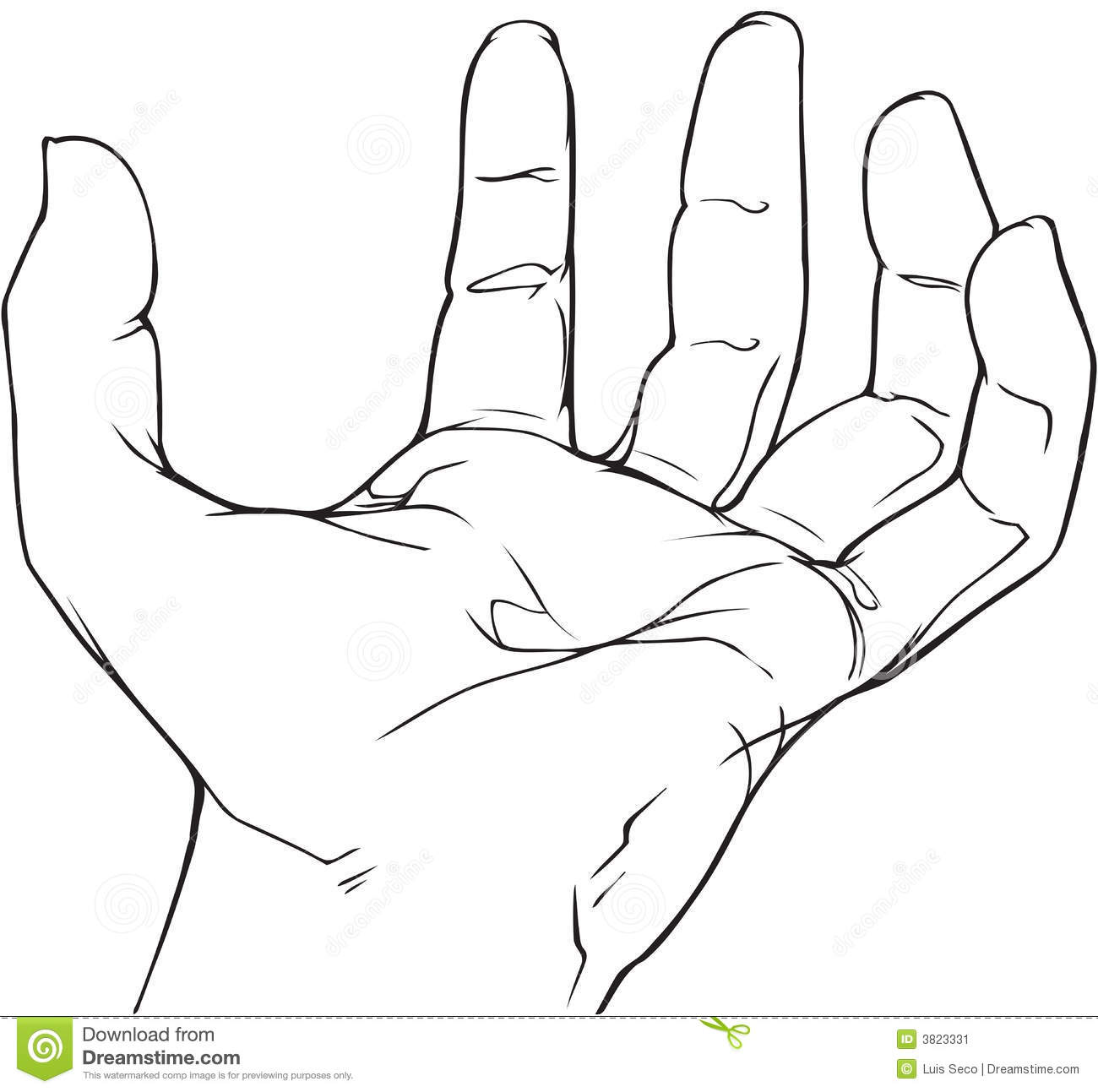 Hand Palm Outline Empty Hand