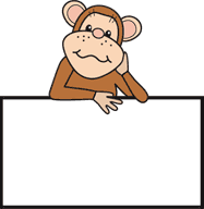 Holding Sign Clip Art Monkey Standing With Sign Clip Art