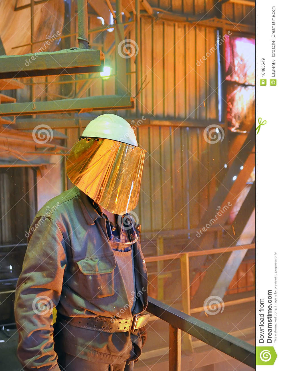Mill Worker With Hot Steel Royalty Free Stock Images   Image  16485549