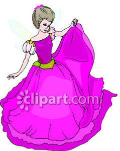 Purple Violet Flower Fairy   Royalty Free Clipart Picture