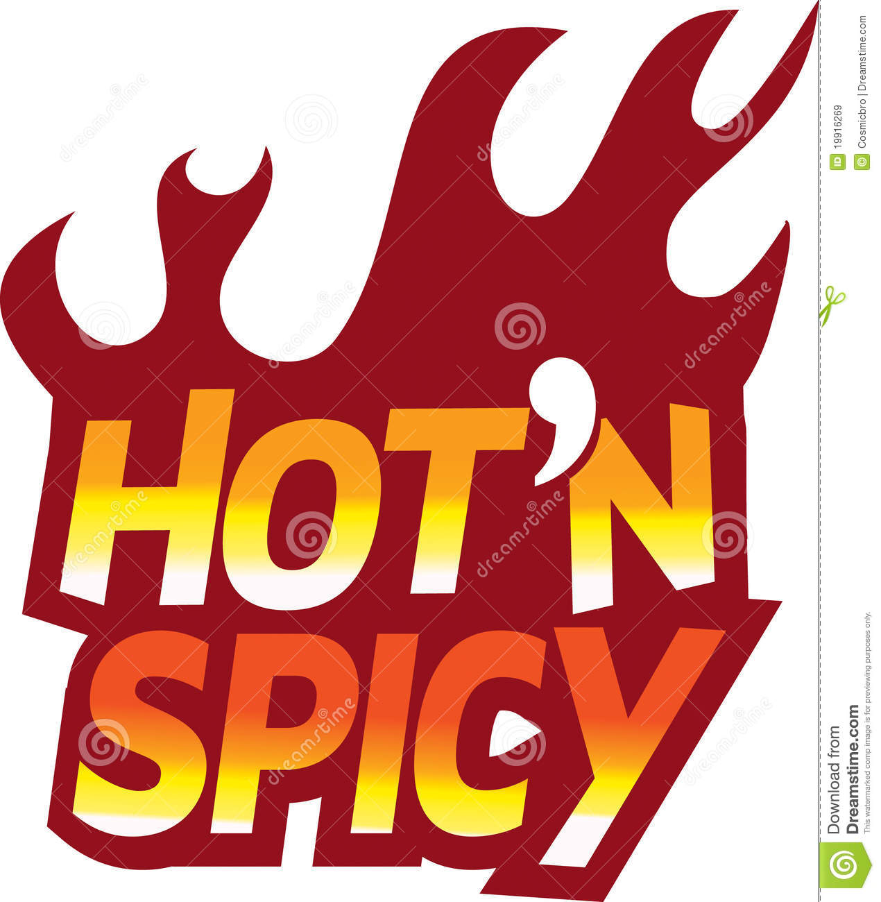 Red Hot N Spicy Flame Text Logo Icon Royalty Free Stock Images   Image