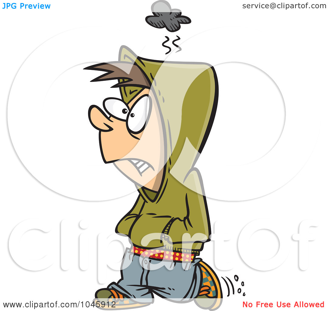 Royalty Free  Rf  Clip Art Illustration Of A Cartoon Surly Boy By Ron