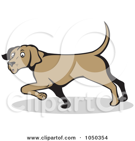Royalty Free  Rf  Clip Art Illustration Of A Confused Dog Pointing By