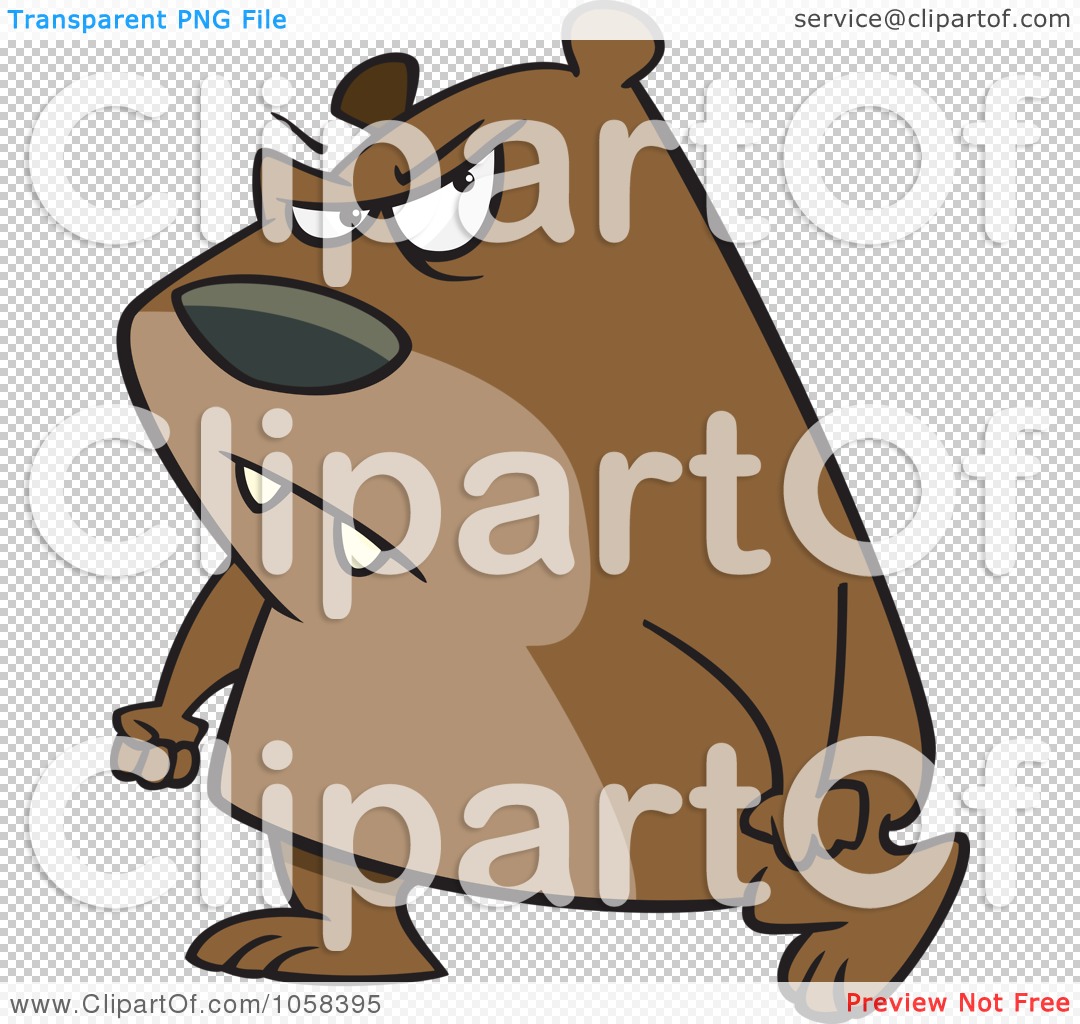 Royalty Free Vector Clip Art Illustration Of A Cartoon Surly Bear