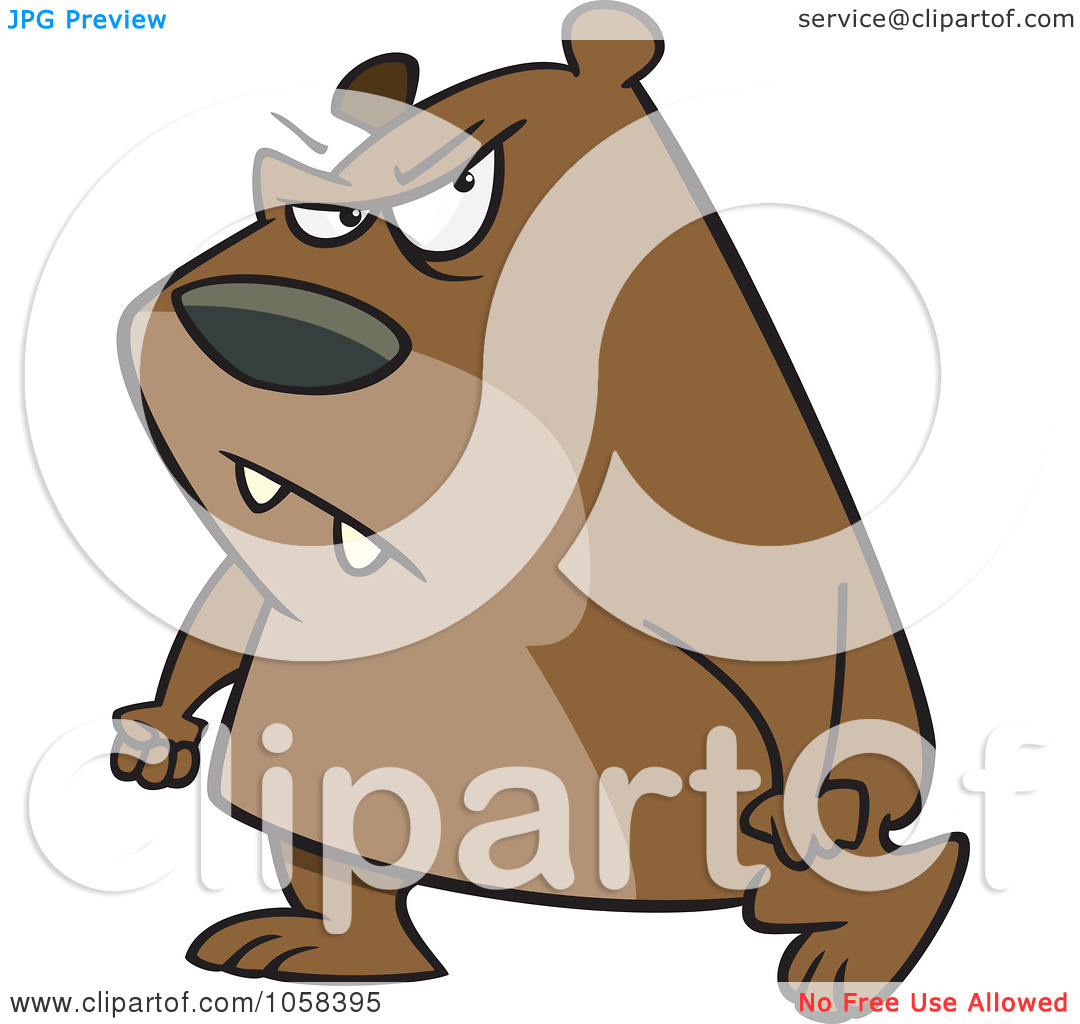 Royalty Free Vector Clip Art Illustration Of A Cartoon Surly Bear