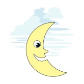 Smiling Moon Clipart   Clipart Panda   Free Clipart Images