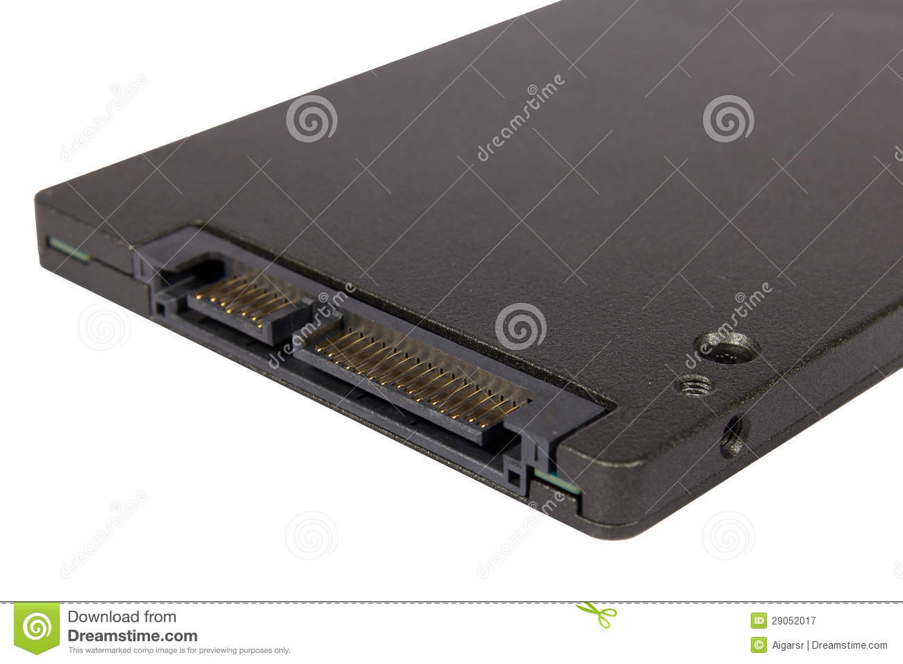Ssd Hard Disc With Sata Connection Royalty Free Stock Photography    