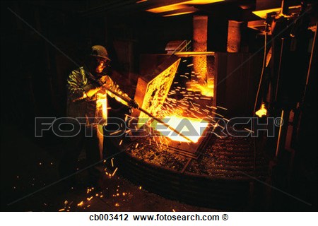 Stock Photo   Worker In A Steel Mill  Fotosearch   Search Stock