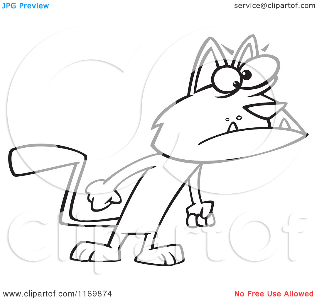 Surly Cat With Fists At His Side   Royalty Free Vector Clipart By Ron