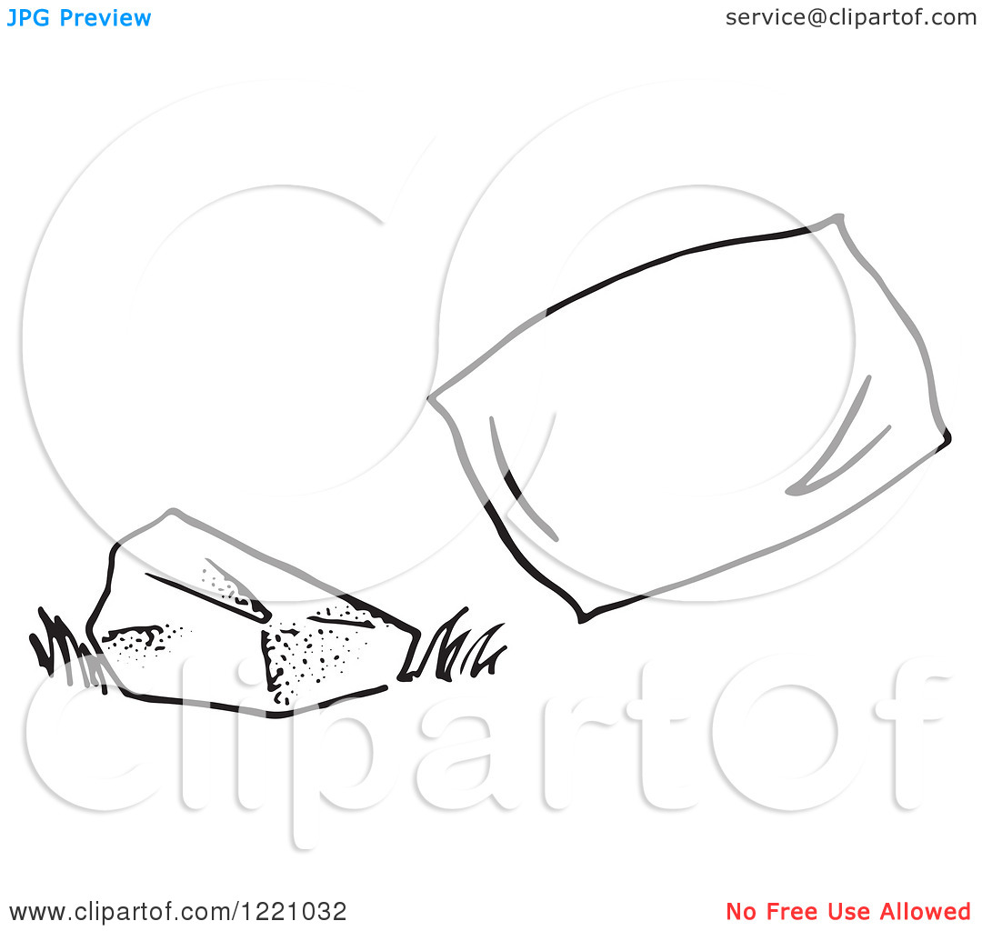 White Pillow Clipart Clipart Of A Black And White