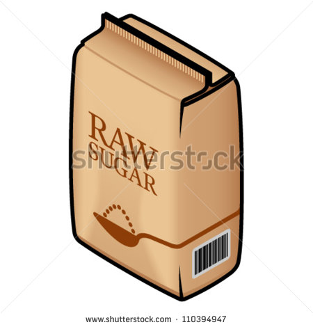 Bag Of Raw   Unrefined Sugar  Stock Vector Illustration 110394947