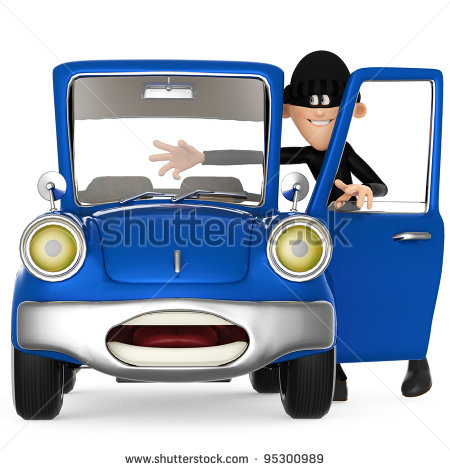 Car Burglar Clipart Thief Stealing A Car Cartoon
