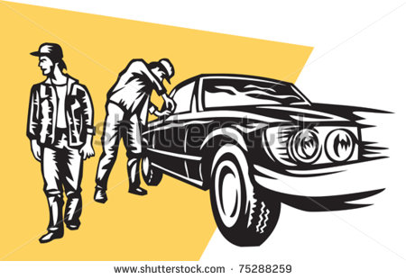 Car Thieves Stock Vector Illustration 75288259   Shutterstock