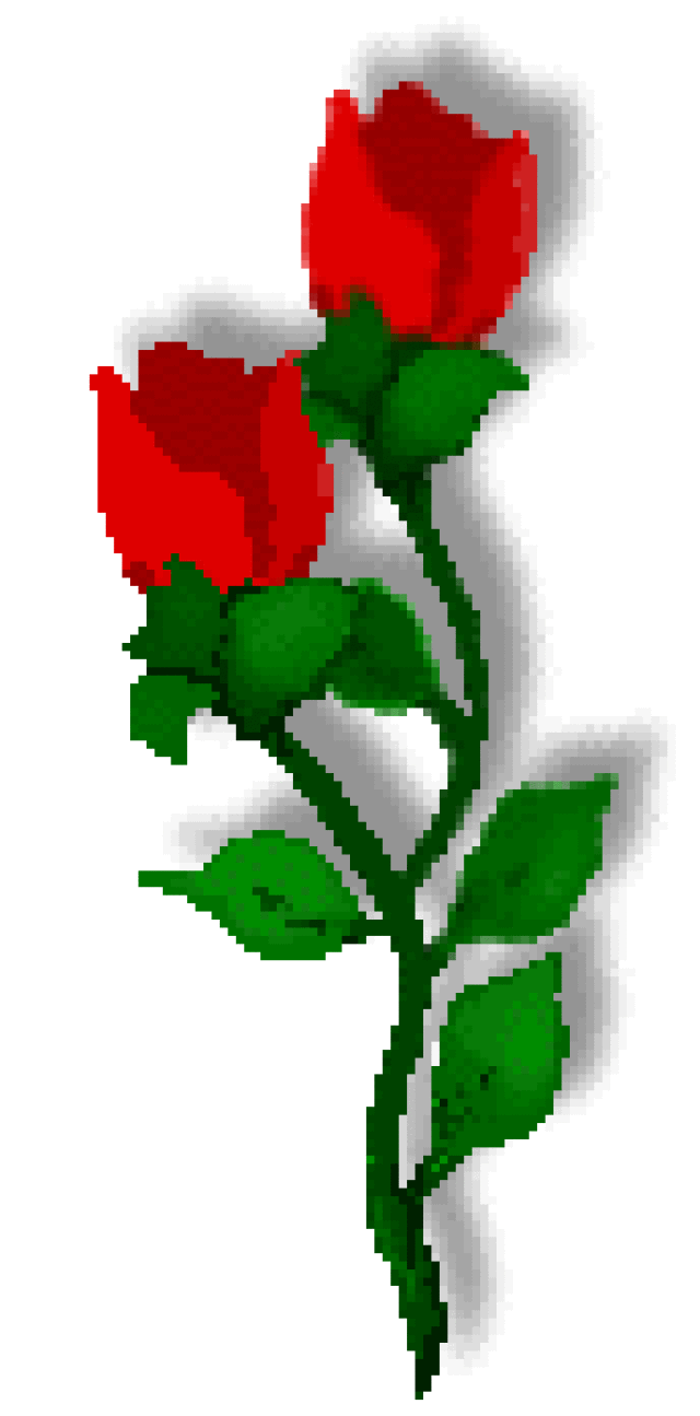 Clip Art Of Red Roses Both Large And Small And A Small Rose Divider